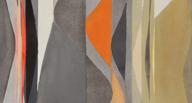 BGT2870. Expanding Forms, 1980, gouache on paper, 48 x 48cm. BGT2870.