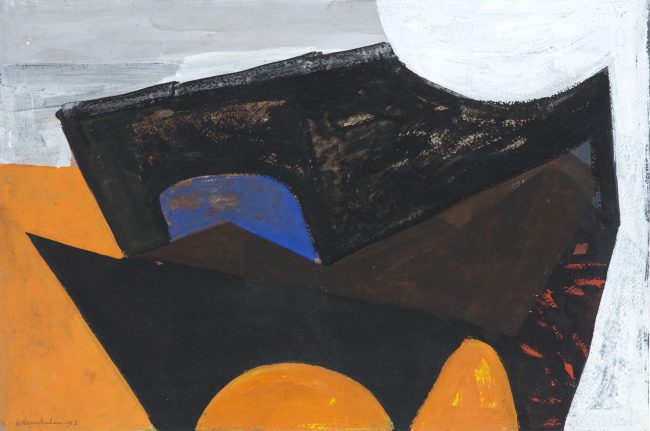 Rocks 1953 gouache on paper 35.2 x 53 cm BGT2009