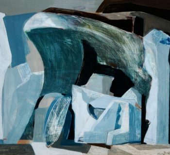 Glacier Painting Green and Brown 1951 Coll: Graves Art Gallery Sheffield