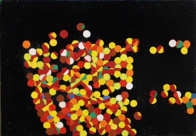 'Fireworks', 1972 (BGT 1218) © Wilhelmina Barns-Graham Trust, on display at Falmouth Art Gallery