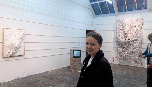 Porthmeor Studios 2018 resident Amelie Grözinger returns to the Studios for a collaborative exhibition project ‘Moor Forms’ with Jonathon Michael Rae.