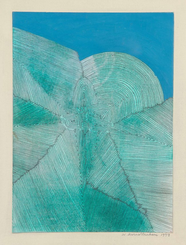 Glacier Knot, 1979, Pen, ink and mixed media on board, 27.2 x 20 cm, BGT76 © Wilhelmina Barns-Graham Trust