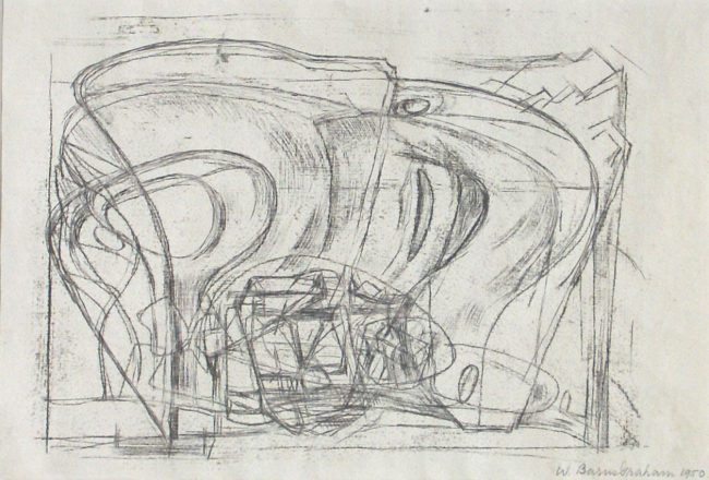 Upper Glacier Theme, 1950, Off-set drawing on paper, BGT6003 © Wilhelmina Barns-Graham Trust