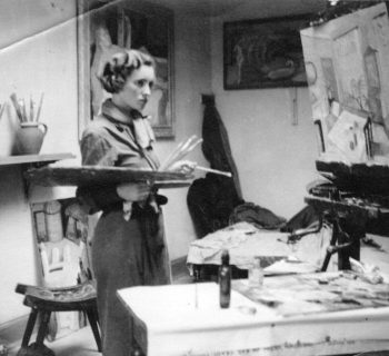 Wilhelmina Barns-Graham in her studio at 5 Alva Street, Edinburgh, November 1937
