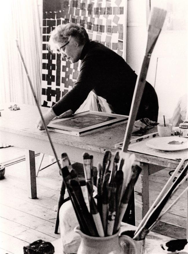 Wilhelmina Barns-Graham in her studio at No.1 Barnaloft, St Ives, 1966. Photo: Anders Gunn