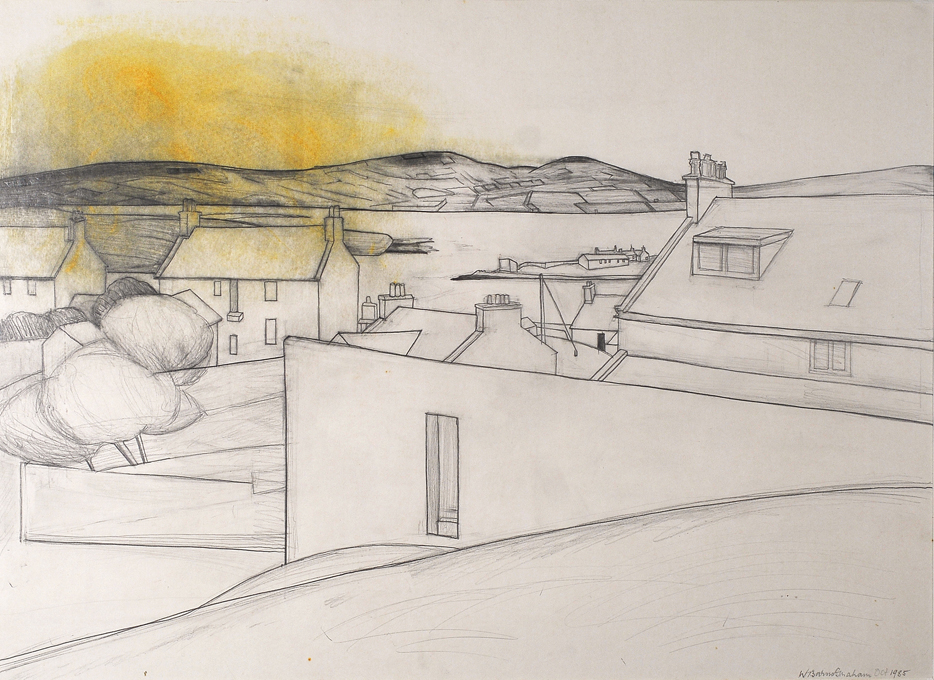 Stromness, Orkney No.1 1985 pencil and oil on paper 53.5 x 74.3 cm BGT676