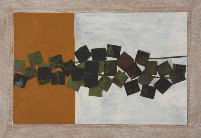 Untitled c1967 acrylic on hardboard 35 x 54.2 cm BGT6176