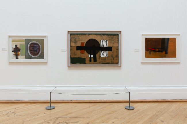 Installation image of Inspirational Journeys at Royal West of England Academy.  Artworks: © Wilhelmina Barns-Graham Trust. Image: © Lisa Whiting