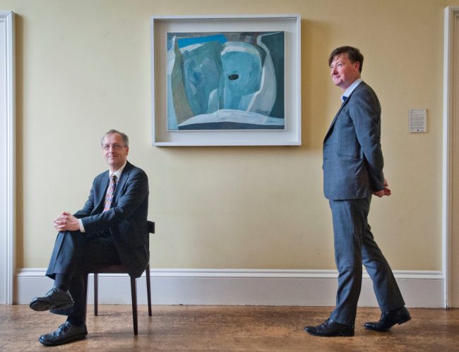 Geoffrey Bertram and Simon Groom, Director of Modern and Contemporary Art, National Galleries of Scotland with Glacier Chasm, 1951 © Chris Watt